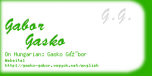 gabor gasko business card